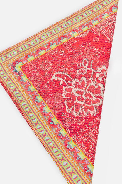 DENIM EMBROIDERY HEAD SCARF