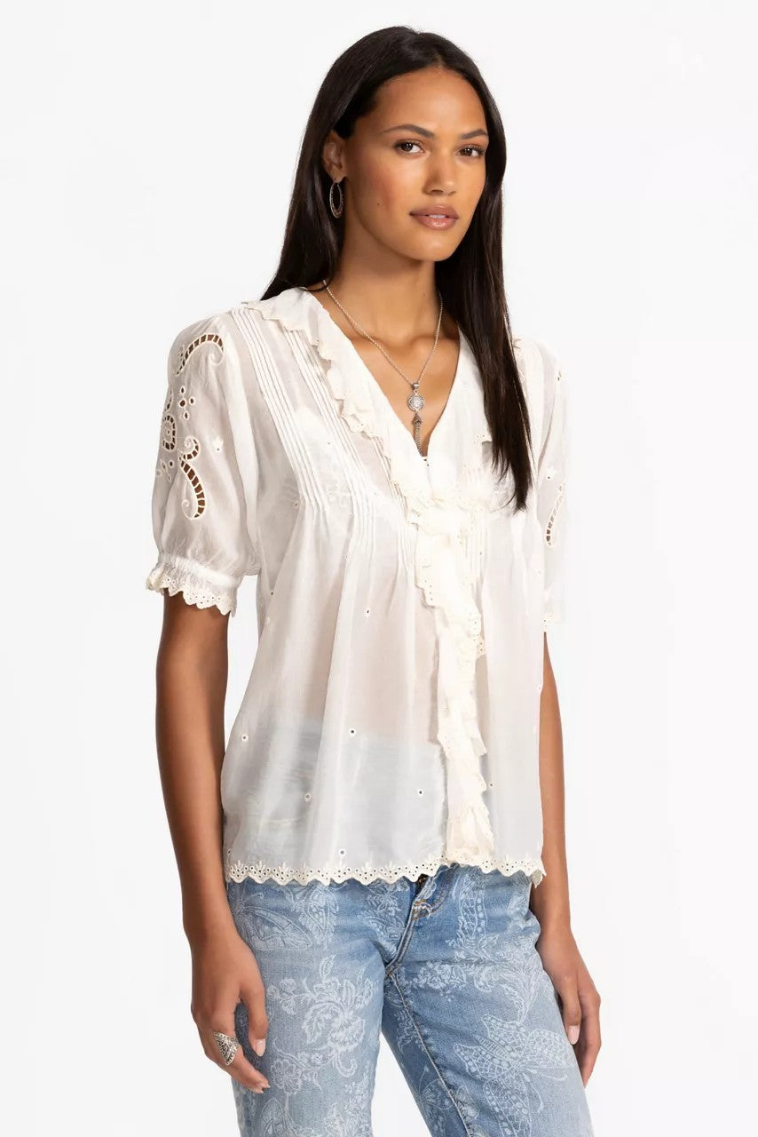 ANETTE RUFFLE BLOUSE