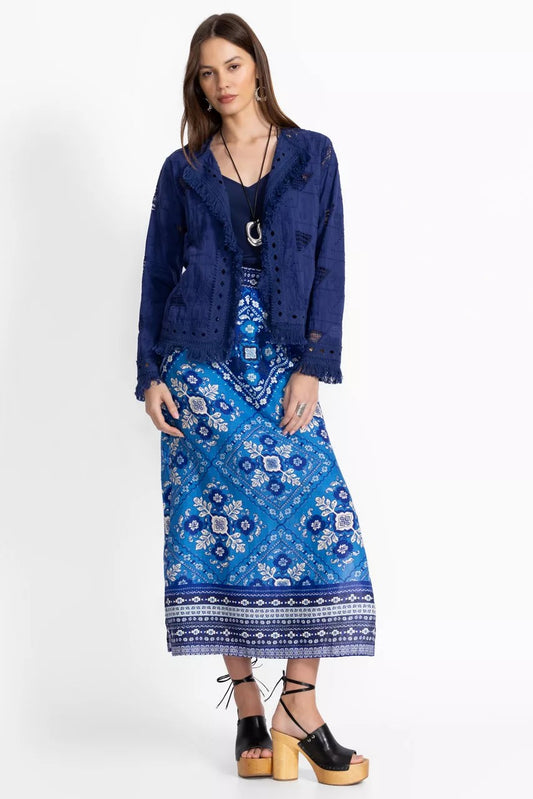 LINEN HIGH SLIT SKIRT