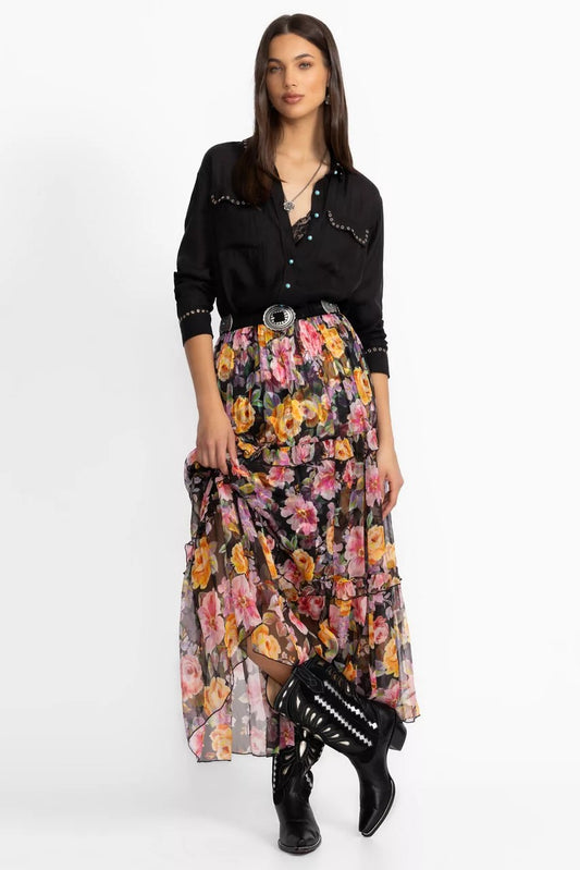 TERRA TIERED MAXI SKIRT