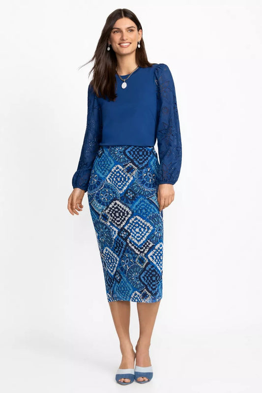 LIZANDREA MESH MIDI SKIRT