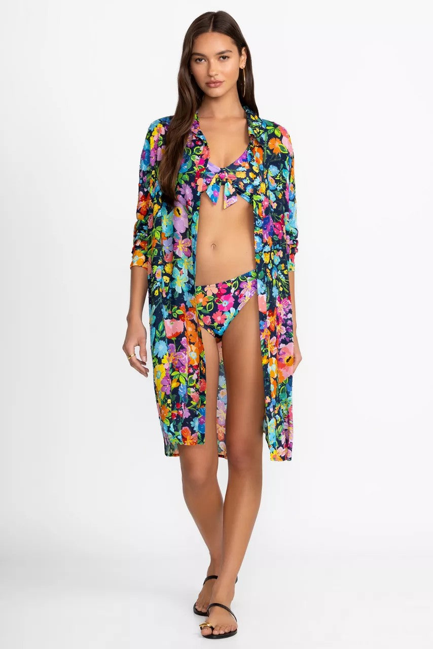 WILD BLOOM LONG SHIRT DRESS