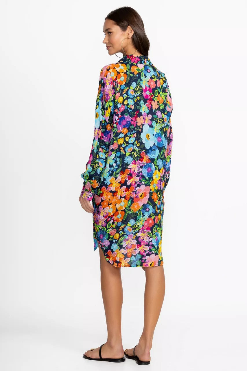 WILD BLOOM LONG SHIRT DRESS