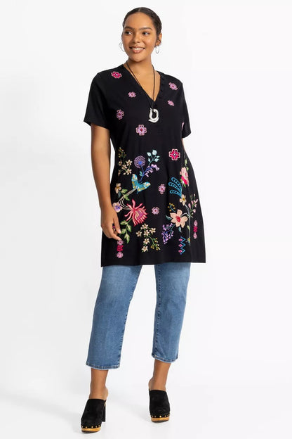 BUTTON NECK KNIT DRESS