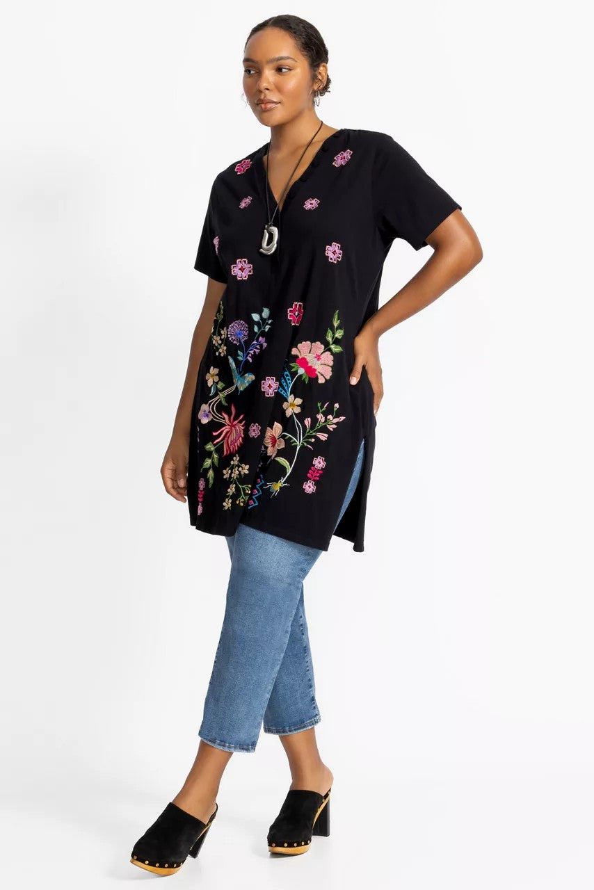BUTTON NECK KNIT DRESS