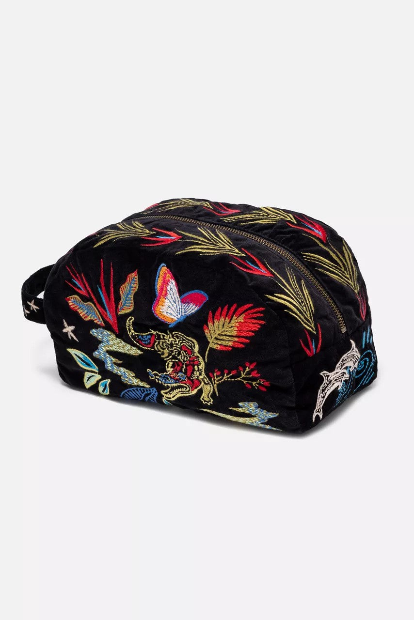 FLORIDA COTTON VELVET MAKEUP BAG