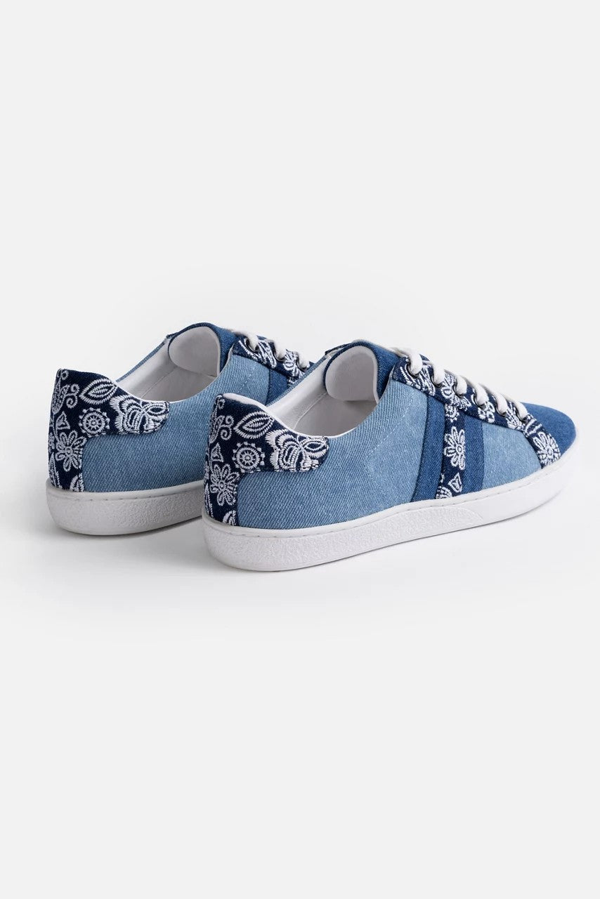 BANDANA EMBROIDERED DENIM SNEAKER