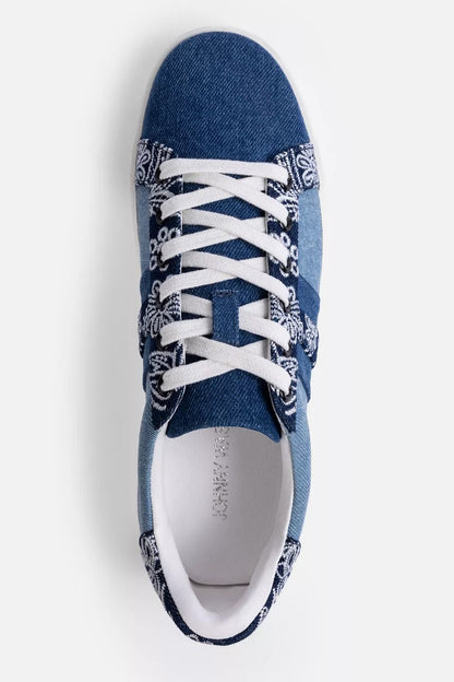 BANDANA EMBROIDERED DENIM SNEAKER