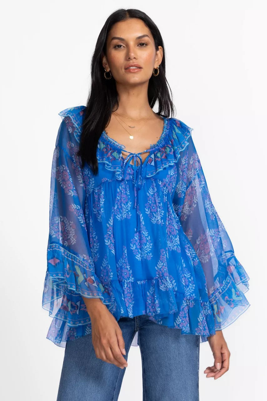 GAL RUFFLE TIE BLOUSE