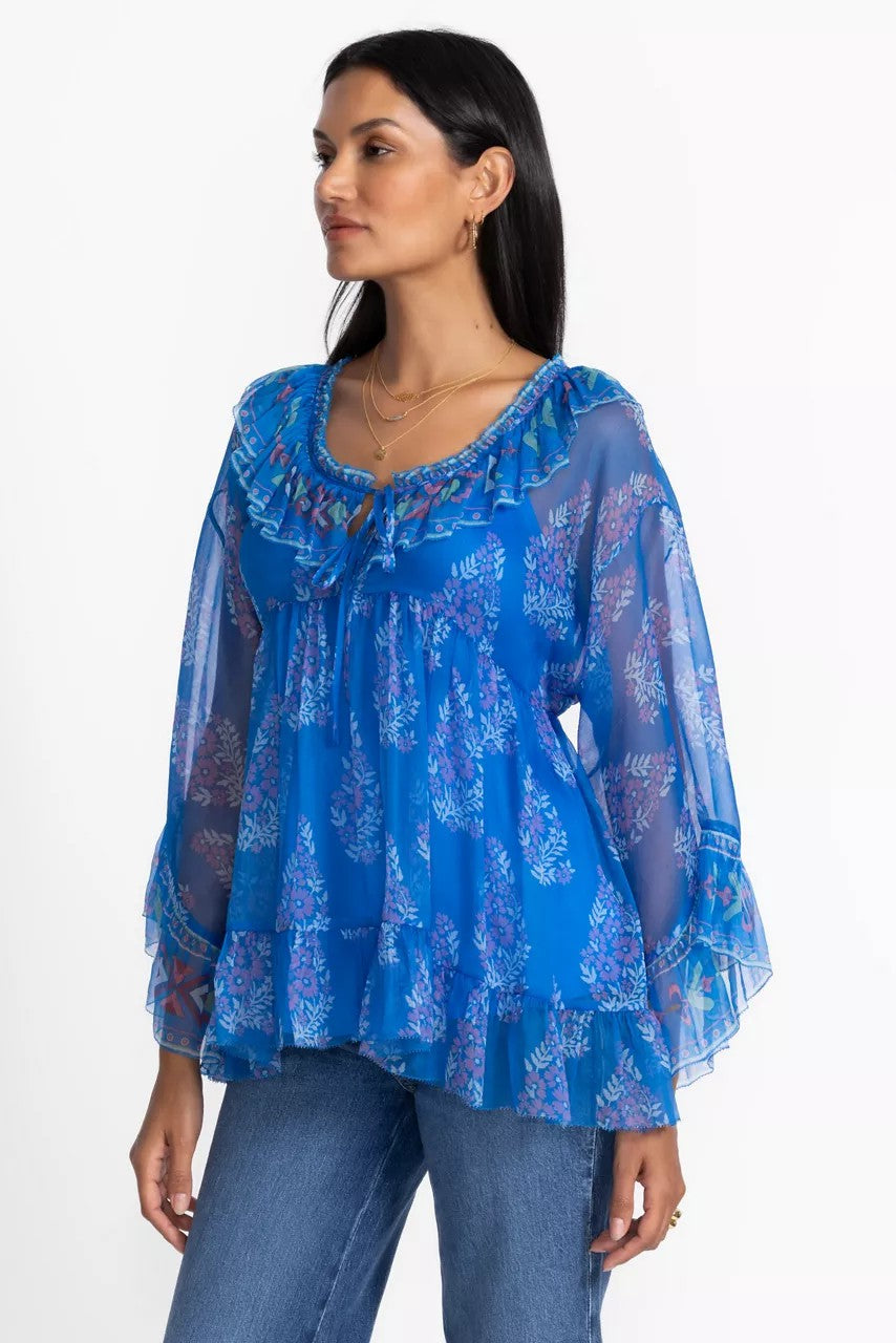 GAL RUFFLE TIE BLOUSE