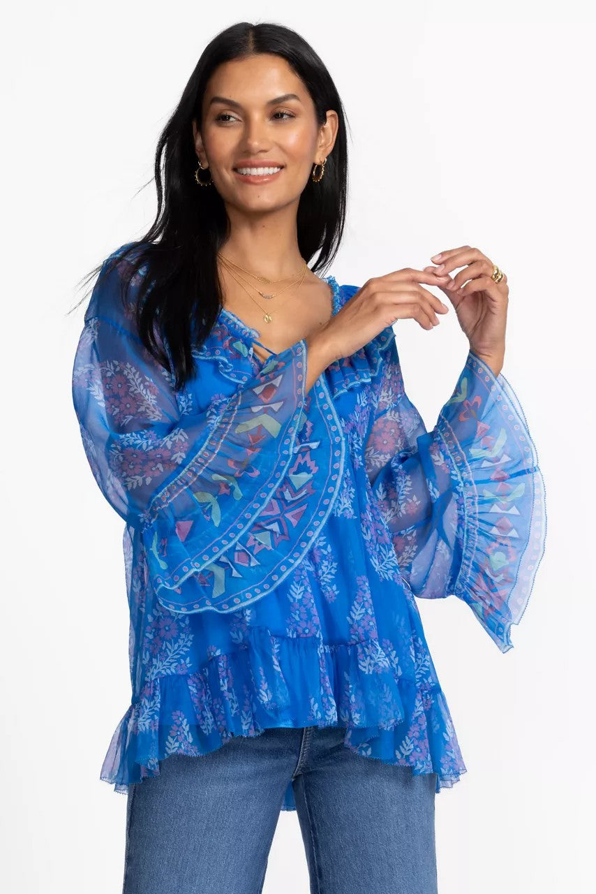 GAL RUFFLE TIE BLOUSE