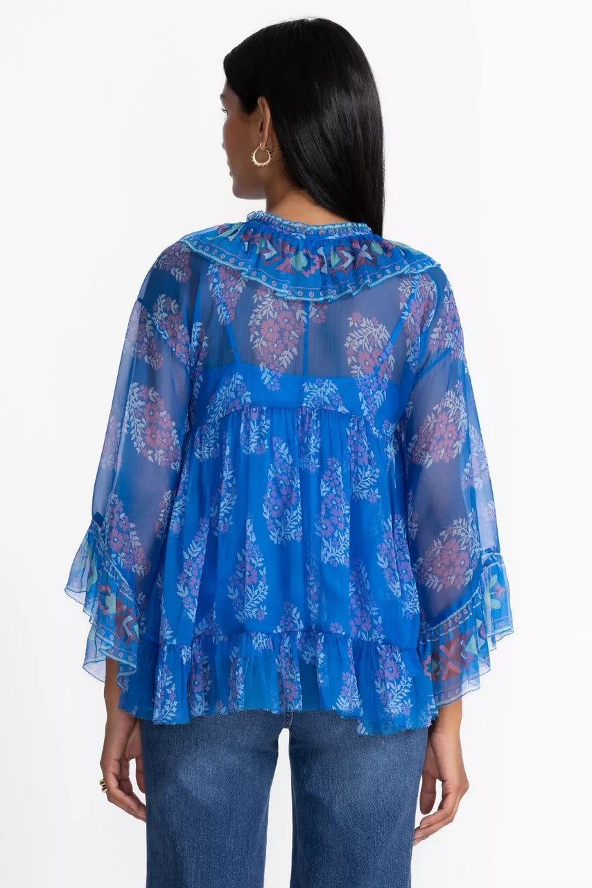 GAL RUFFLE TIE BLOUSE