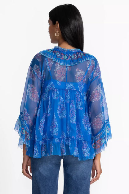 GAL RUFFLE TIE BLOUSE