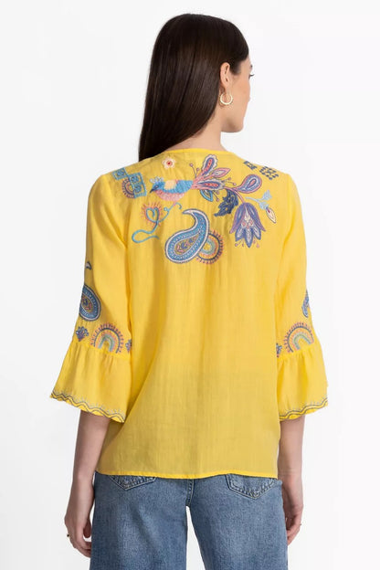 RUFFLE SLEEVE BLOUSE
