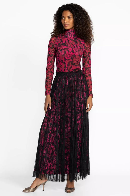 YOLANDA PLEATED MAXI SKIRT