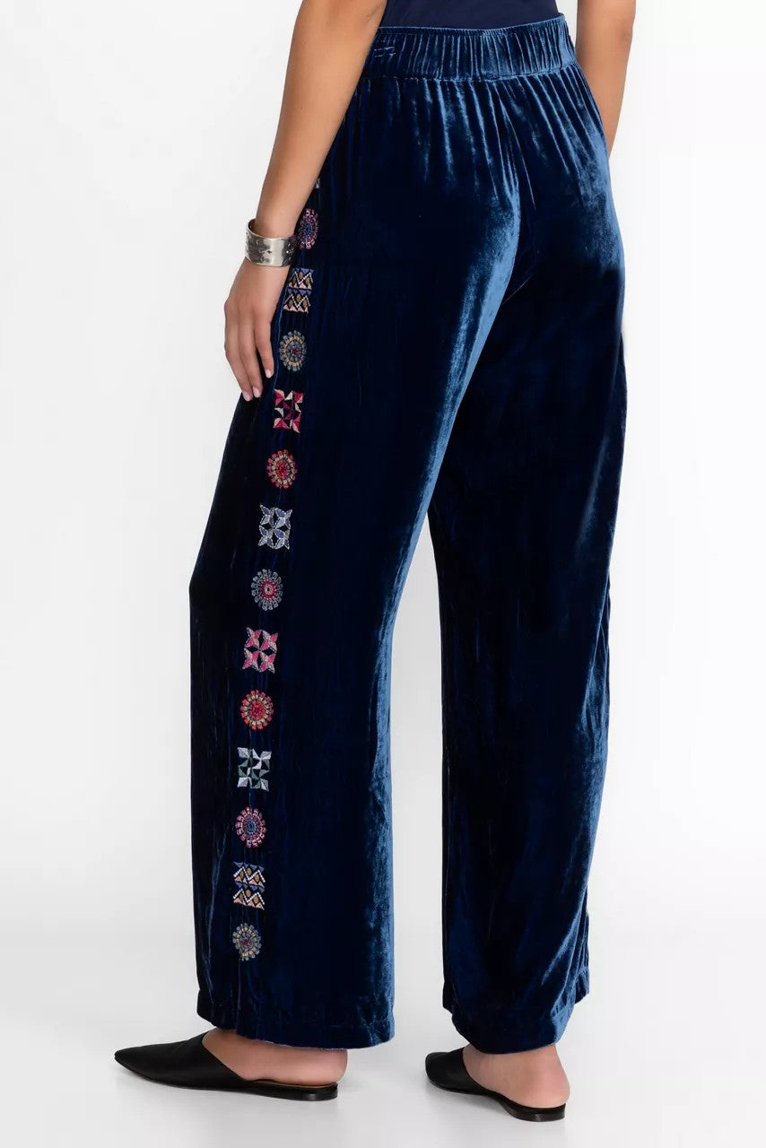 VELVET WIDE LEG PANT