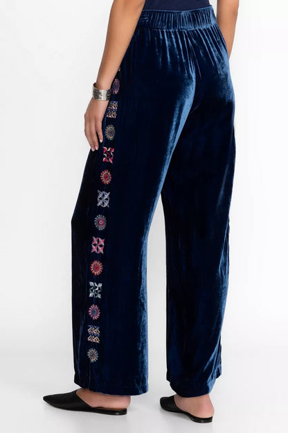 VELVET WIDE LEG PANT